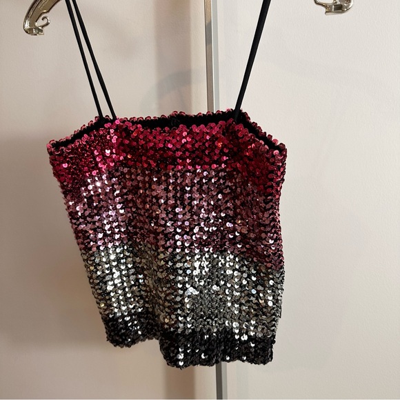 Tops - 1970s disco Sequin Ombre Tube Top